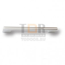 182160MP02PL06 Ручка скоба модерн, глянцевый хром с белой вставкой 160 мм