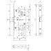B01103.50.06 Замок межкомнатный (тех. упак.) под цилиндр AGB MEDIANA EVOLUTION (хром)