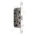 B06102.50.06.567 Замок межкомнатный (BOX) WC AGB MEDIANA POLARIS (хром) + отв. планка