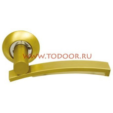 Дверная ручка на круглом основании SILLUR 114 S.GOLD / MA золото матовое/матовый акрил