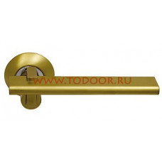 Дверная ручка на круглом основании SILLUR 133 S.GOLD/P.GOLD золото матовое/золото